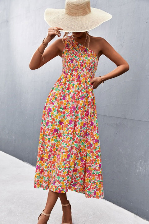 Robe Bohème Fleurie Asymétrique - Aurélia