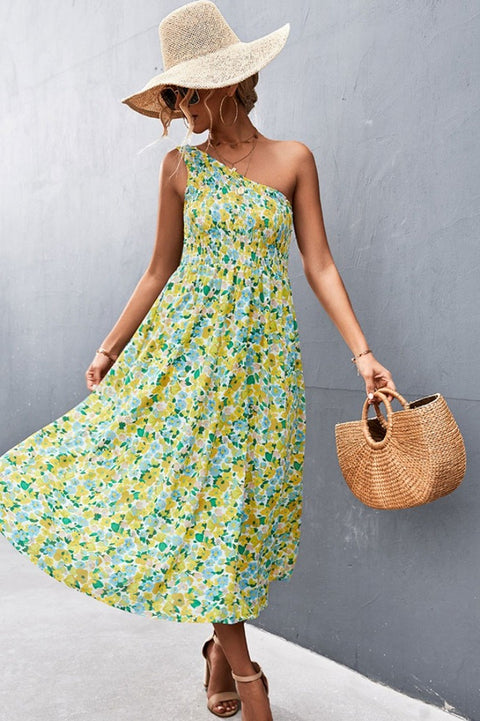 Robe Bohème Fleurie Asymétrique - Aurélia