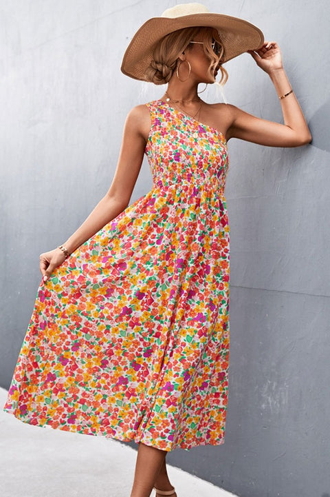Robe Bohème Fleurie Asymétrique - Aurélia